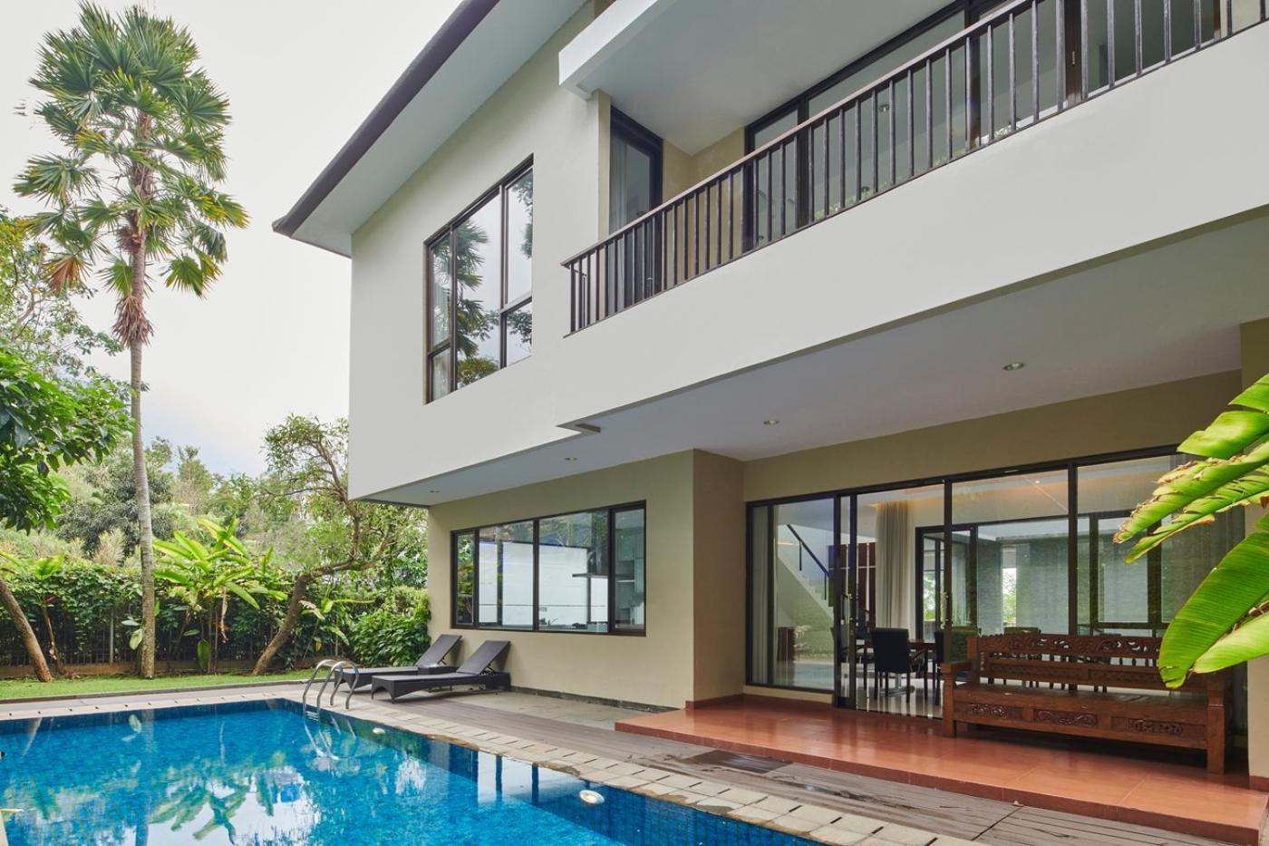 Oyama City View Villa 4 Bedrooms With A Private Swimming Pool 万隆 外观 照片